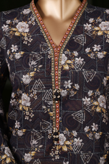 Bin Saeed Stitched 3 Piece Exclusive Printed Khaddar Vol-14 Collection'2025-WK-2639-BLACK