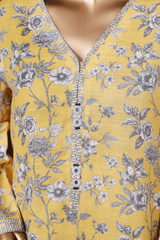 Bin Saeed Stitched 3 Piece Exclusive Printed Khaddar Vol-14 Collection'2025-WK-2638-YELLOW