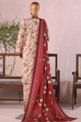 Bin Saeed Stitched 3 Piece Printed Khaddar Vol-03 Collection'2025-WK-2383-Skin