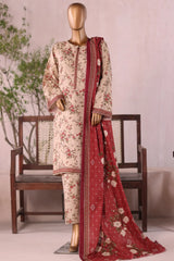 Bin Saeed Stitched 3 Piece Printed Khaddar Vol-03 Collection'2025-WK-2383-Skin