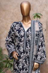 Bin Saeed Stitched 3 Piece Exclusive Printed Khaddar Vol-04 Collection'2025-WK-2393-Black