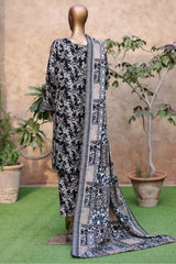 Bin Saeed Stitched 3 Piece Exclusive Printed Khaddar Vol-04 Collection'2025-WK-2393-Black