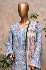 Bin Saeed Stitched 3 Piece Exclusive Printed Khaddar Vol-04 Collection'2025-WK-2395-Green