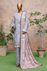 Bin Saeed Stitched 3 Piece Exclusive Printed Khaddar Vol-04 Collection'2025-WK-2395-Green
