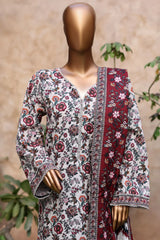 Bin Saeed Stitched 3 Piece Exclusive Printed Khaddar Vol-04 Collection'2025-WK-2397-Skin