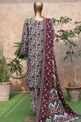 Bin Saeed Stitched 3 Piece Exclusive Printed Khaddar Vol-04 Collection'2025-WK-2397-Skin
