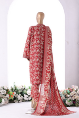 Bin Saeed Stitched 3 Piece Printed Vol-01 Collection'2025-WK-2376-red