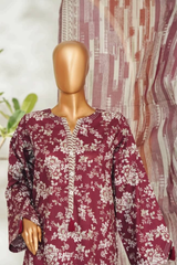 Bin Saeed Stitched 3 Piece Exclusive Printed Lawn Vol-01 Collection'2026-LSM-2712 PINK