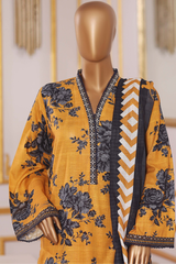 Bin Saeed Stitched 3 Piece Exclusive Printed Khaddar Vol-09 Collection'2025-WK-2566-Yellow