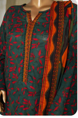 Bin Saeed Stitched 3 Piece Exc Printed Lawn Vol-05 Collection'2025-NSM-2346-green