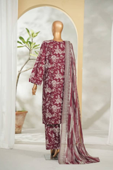 Bin Saeed Stitched 3 Piece Exclusive Printed Lawn Vol-01 Collection'2026-LSM-2712 PINK