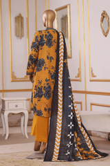 Bin Saeed Stitched 3 Piece Exclusive Printed Khaddar Vol-09 Collection'2025-WK-2566-Yellow