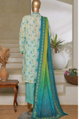 Bin Saeed Stitched 3 Piece Exc Printed Lawn Vol-05 Collection'2025-NSM-2347-white