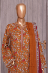 BIN SAEED PRINTED LAWN 3 PC COLLECTION 2025-26,RED