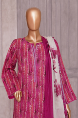 BIN SAEED PRINTED LAWN 3 PC COLLECTION 2025-26,PINK