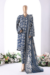Bin Saeed Stitched 3 Piece Printed Vol-01 Collection'2025-WK-2371-blue