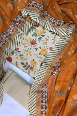Bin Saeed Printed Lawn Unstitched 3 Piece - AS - 2521 - yellow - Summer Collection