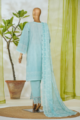 Bin Saeed Stitched 3 Piece Luxury White & White Emb Collection'2026-NSM-2564