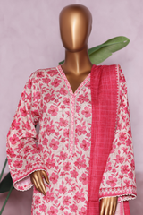 Bin Saeed Stitched 3 Piece Exclusive Printed Khaddar Vol-07 Collection'2025-WK-2449-brown