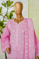 Bin Saeed Stitched 3 Piece Luxury White & White Emb Collection'2026-NSM-2563