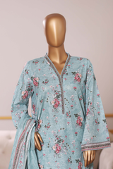 Bin Saeed Stitched 3 Piece Exclusive Printed Khaddar Vol-09 Collection'2025-WK-2562-Ferozi