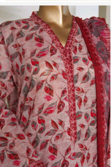 Bin Saeed Stitched 3 Piece Exc Printed Lawn Vol-05 Collection'2025-NSM-2348-pink