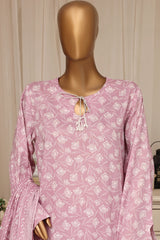 Bin Saeed Stitched 3 Piece Printed Lawn With Farshi Shalwar Vol-04 Suit-LSM-3376-MOVE