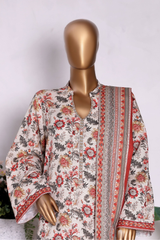Bin Saeed Stitched 3 Piece Exclusive Printed Khaddar Vol-13 Collection'2025-WK-2631-RED
