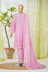 Bin Saeed Stitched 3 Piece Luxury White & White Emb Collection'2026-NSM-2563