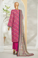Bin Saeed Stitched 3 Piece Exclusive Printed Lawn Vol-01 Collection'2026-LSM-2715 PINK