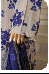 Bin Saeed Stitched 3 Piece Exc Printed Lawn Vol-06 Collection'2025-NSM-2489-white