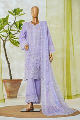 Bin Saeed Stitched 3 Piece Luxury White & White Emb Collection'2026-NSM-2562