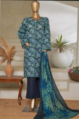 Bin Saeed Stitched 3 Piece Exc Printed Lawn Vol-06 Collection'2025-NSM-2490-