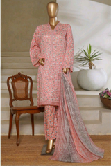 Bin Saeed Stitched 3 Piece Exc Printed Lawn Vol-05 Collection'2025-NSM-2350-pink