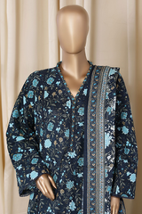Bin Saeed Stitched 3 Piece Printed Frocks Khaddar Collection'2025-fr-1291-blue