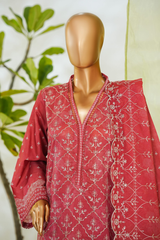Bin Saeed Stitched 3 Piece Luxury White & White Emb Collection'2026-NSM-2569