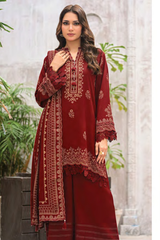 Lakhany Printed Pashmina Unstitched 3 Piece Suit,D-10