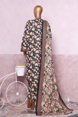 Bin Saeed Stitched 3 Piece Exclusive Printed Khaddar Vol-07 Collection'2025-WK-2455-brown