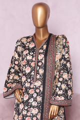 Bin Saeed Stitched 3 Piece Exclusive Printed Khaddar Vol-07 Collection'2025-WK-2455-brown