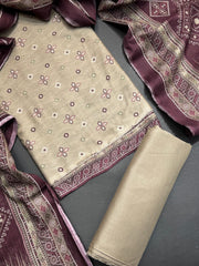 Bin Saeed Printed Lawn Unstitched 3 Piece Suit - D-80
