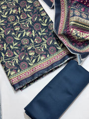 Bin Saeed Printed Lawn Unstitched 3 Piece Suit - D-64