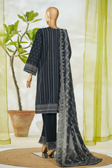 Bin Saeed Stitched 3 Piece Luxury White & White Emb Collection'2026-NSM-2554