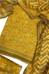 Bin Saeed Digital Printed Cotton Cambric Unstitched 3 Piece Suit - Design- 4 - BS25DCC - Mustard - Summer Collection