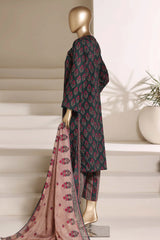 Sada Bahar Stitched 3 Piece Printed Lawn Vol-06 Suit-PR-502-Bottle Green