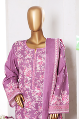 Bin Saeed Stitched 3 Piece Exclusive Printed Khaddar Vol-15 Collection'2025-WK-2658-pink