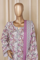 Bin Saeed Stitched 3 Piece Printed Frocks Khaddar Collection'2025-fr-1302-Pink