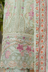 Binsaeed luxury plain cotton with embroidered dupatta d07