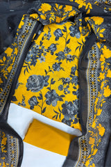 Bin Saeed Printed Lawn Unstitched 3 Piece - AS - 2526 - Summer Collection