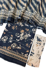 Bin Saeed Printed Lawn Unstitched 3 Piece - AS - 2585 - - Summer Collection