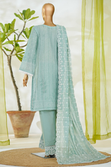 Bin Saeed Stitched 3 Piece Luxury White & White Emb Collection'2026-NSM-2573